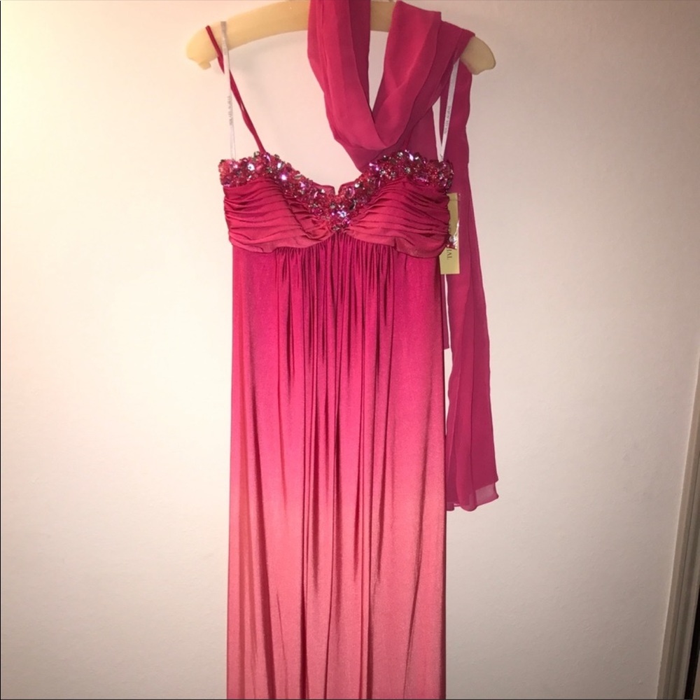 MIKAEL AGHAL pink long dress